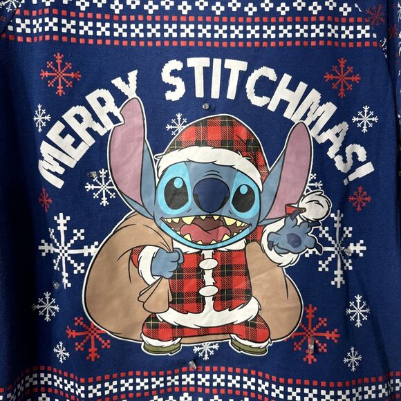 Disney Women Lilo & Stich Light-Up Ugly Sweater Merry Stitchmas Christmas Size M - Picture 10 of 14